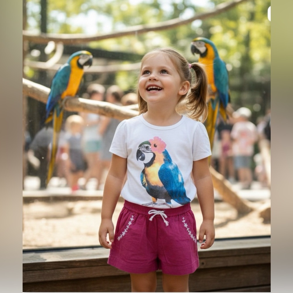🌺CRAZY 8 Gorgeous PARROT set girls size S5-6 NWT.